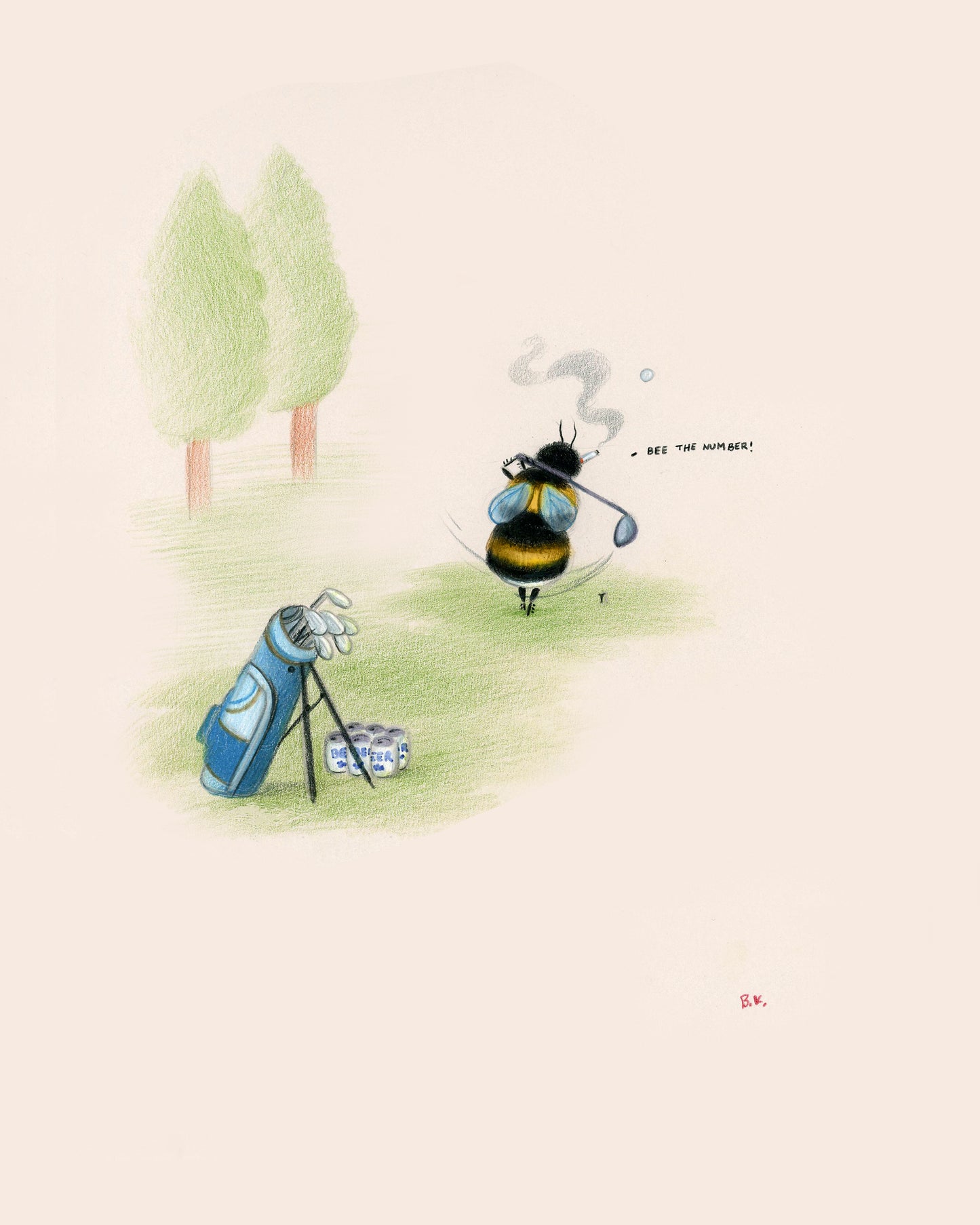 Bee The Number (2) Original Drawing