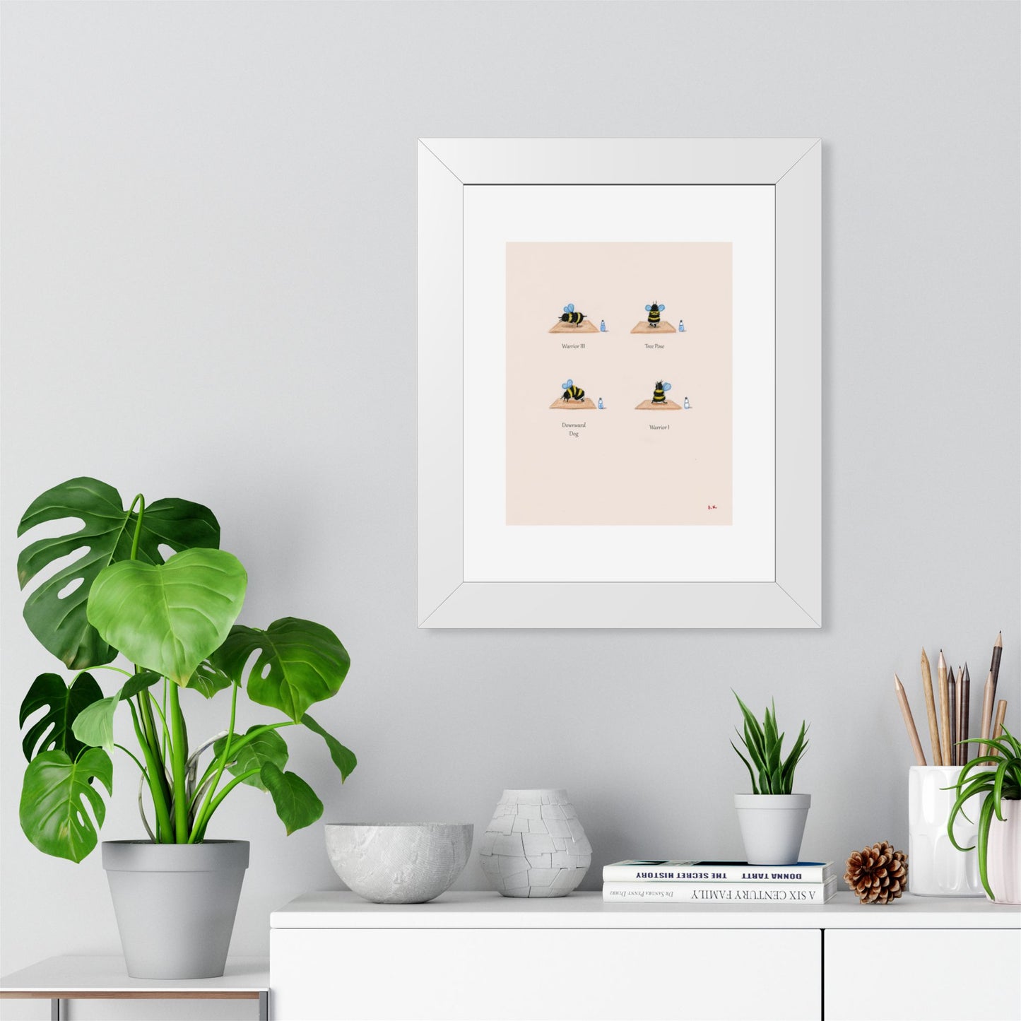 Yoga Bee - Framed Print