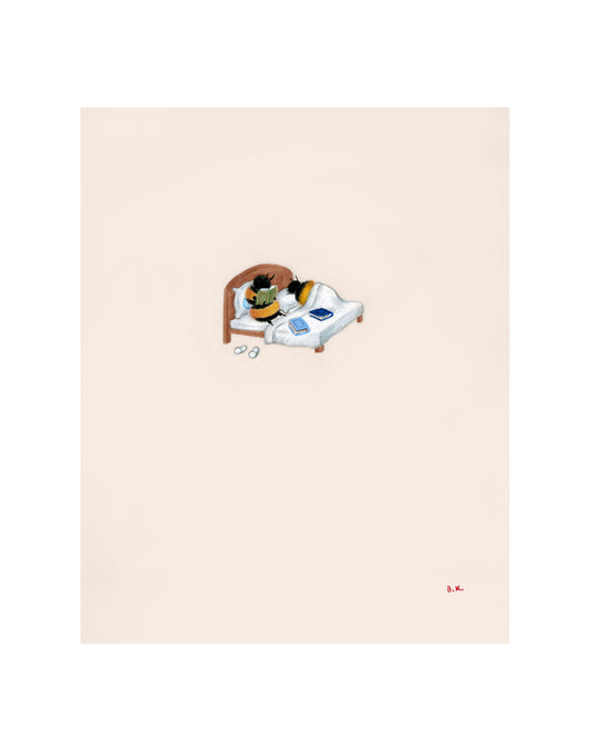 Late Night Reading - Framed Print