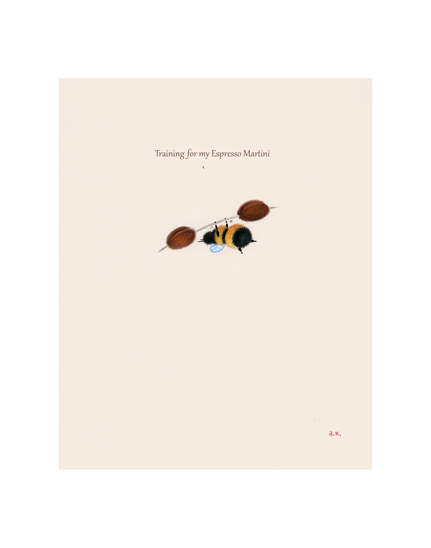 Training for my Espresso Martini - Framed Print