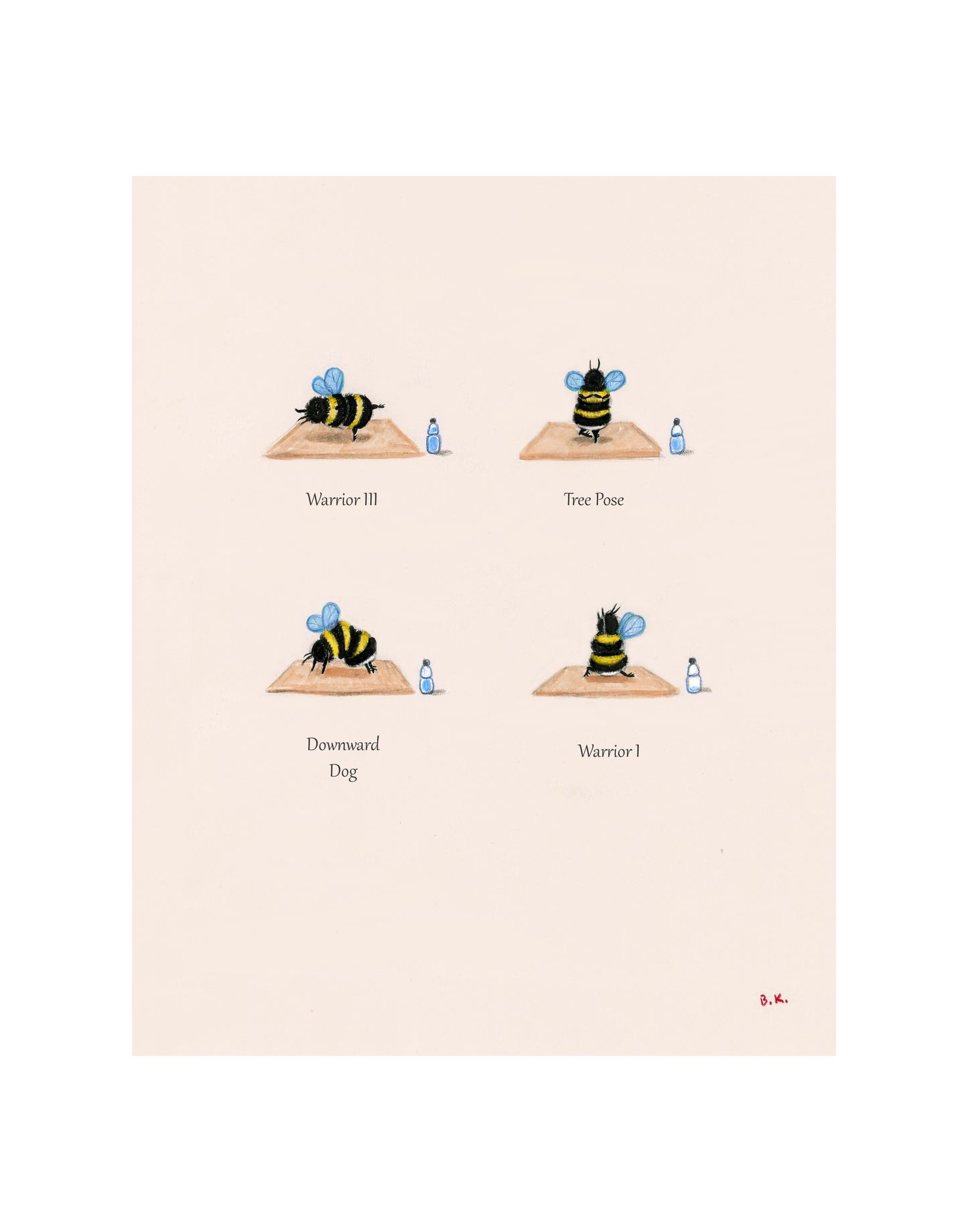 Yoga Bee - Framed Print