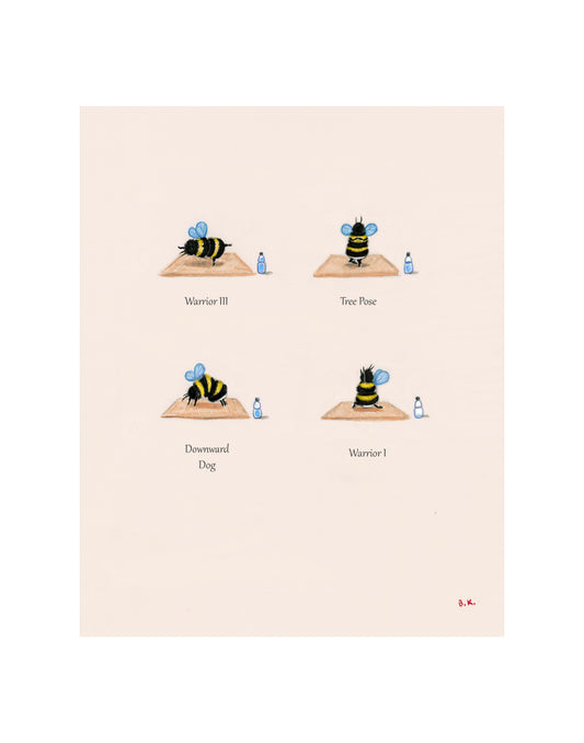Yoga Bee - Framed Print