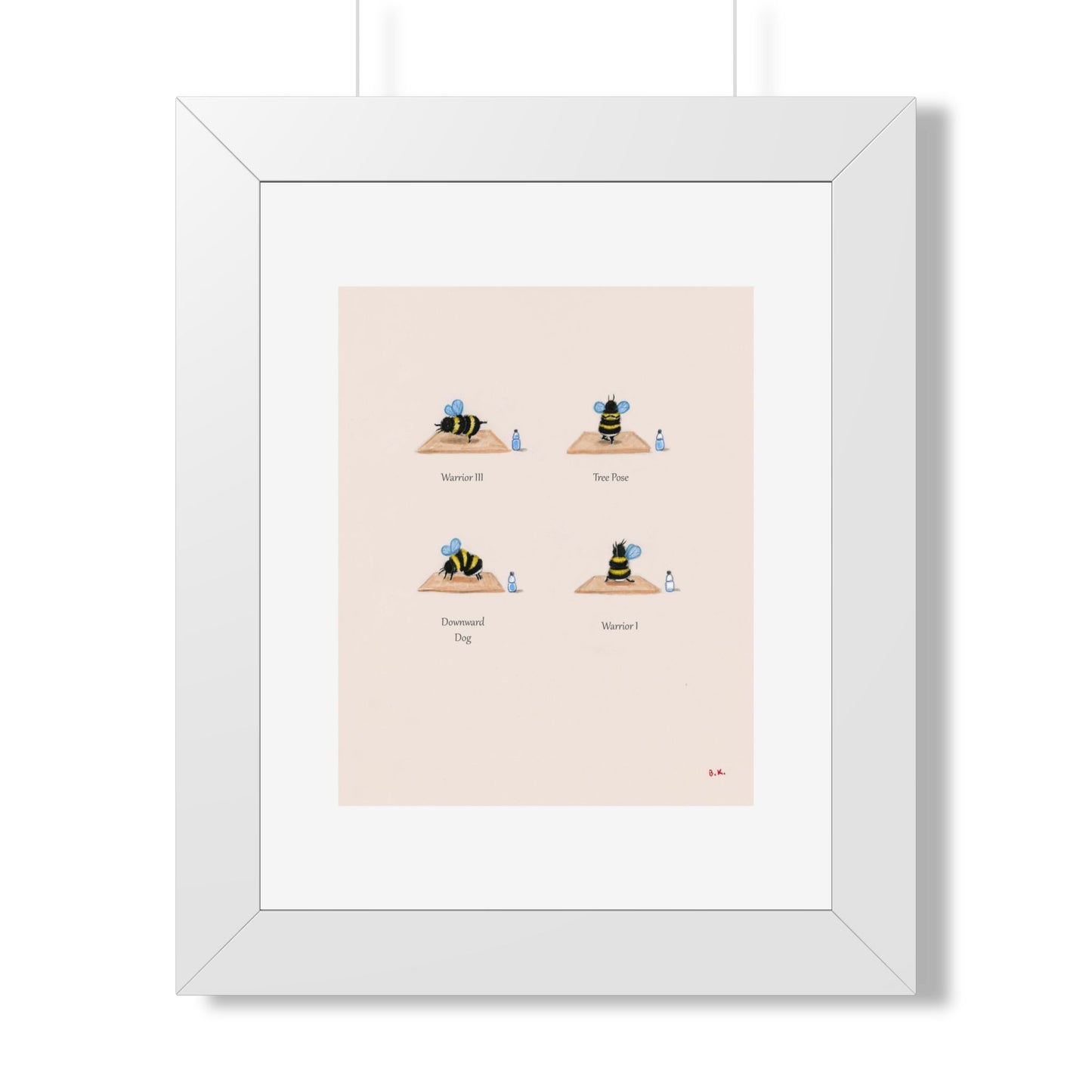 Yoga Bee - Framed Print