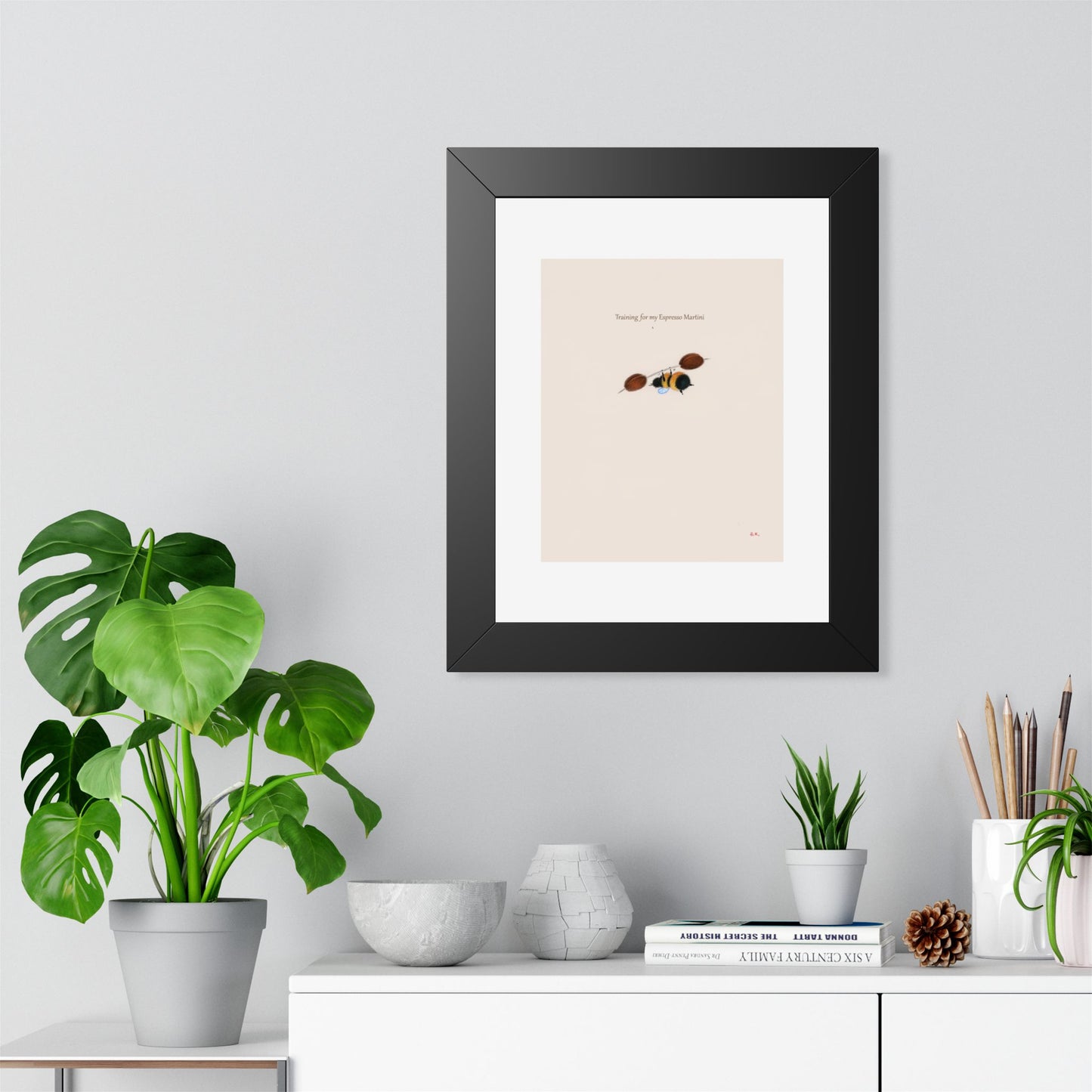 Training for my Espresso Martini - Framed Print