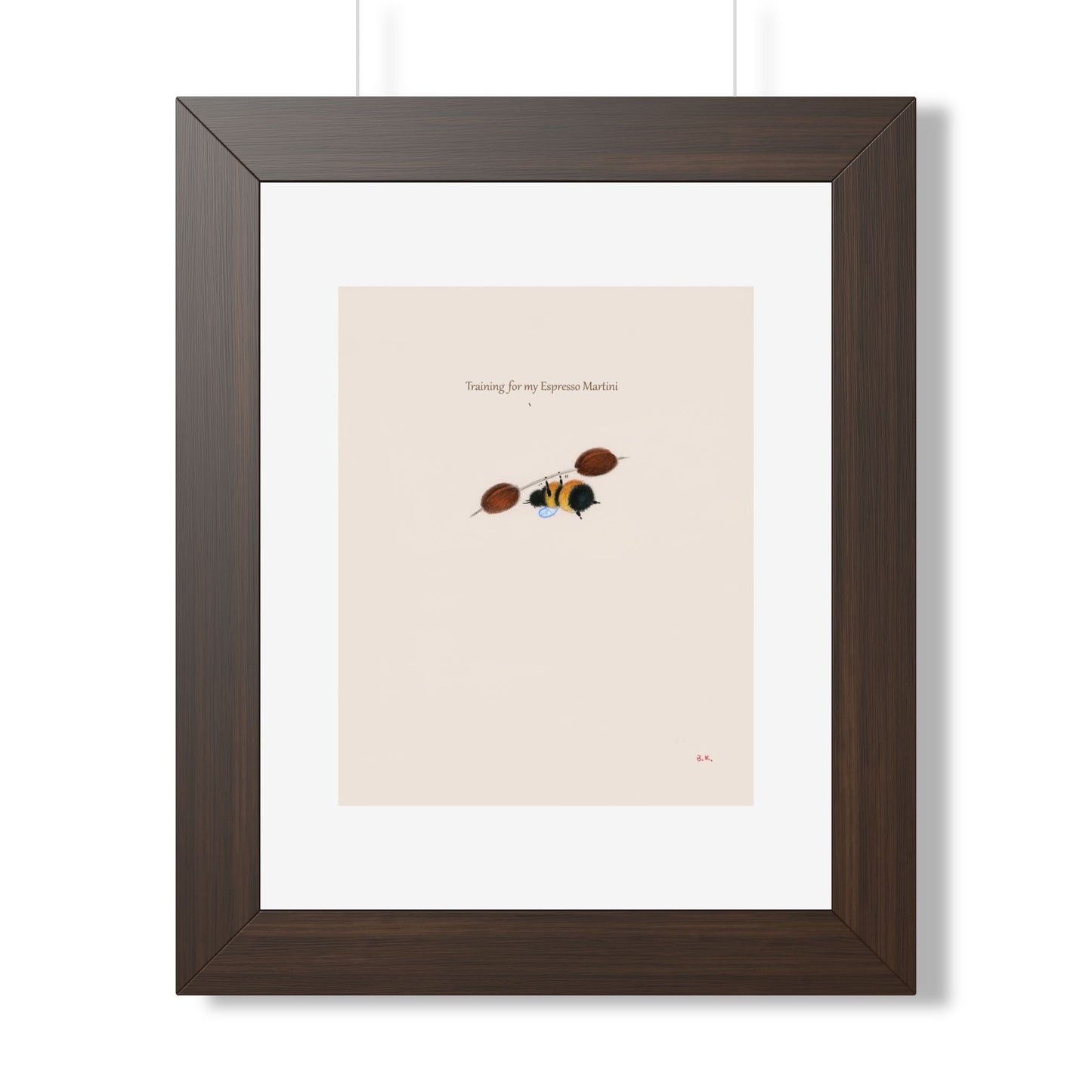 Training for my Espresso Martini - Framed Print