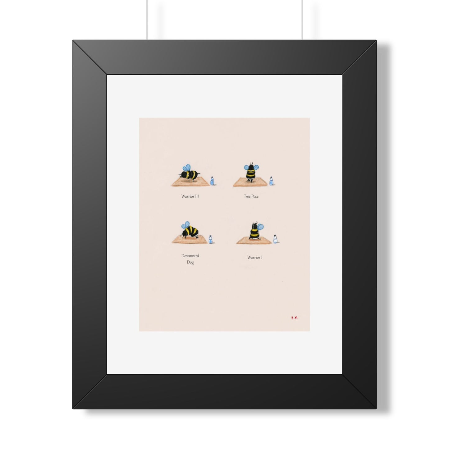 Yoga Bee - Framed Print